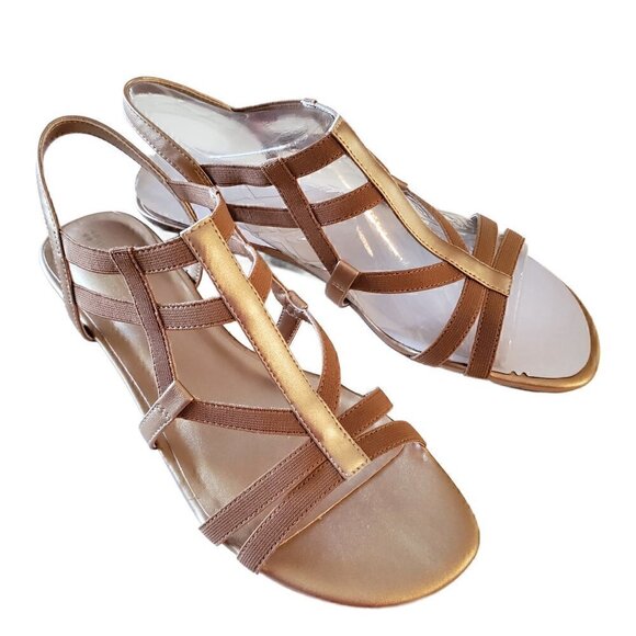 Naturalizer Joanie Gold Sandalas, Woman's Sandals, Ladies Sandals NIB - Picture 1 of 3